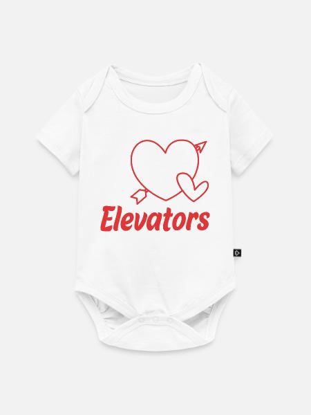 Aufzug - Baby Premium Kurzarmbody - Weiß