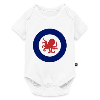 Octohug - Baby Premium Kurzarmbody - Weiß - Vorne