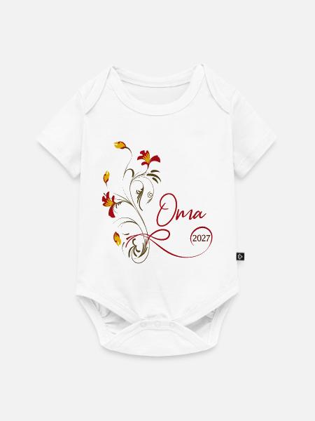Oma 2027 - Baby Premium Kurzarmbody - Weiß