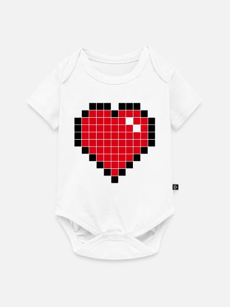 heart - Baby Premium Kurzarmbody - Weiß