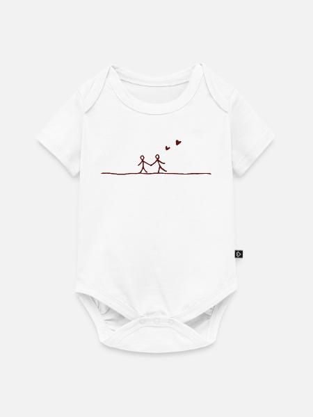 Verliebtes Paar - Baby Premium Kurzarmbody - Weiß