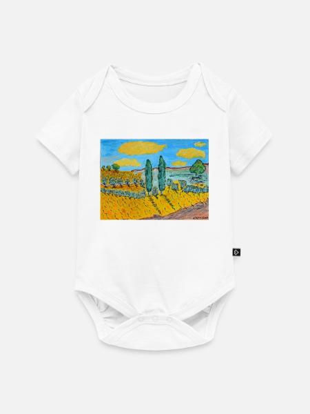 Toskanische Landschaft - Baby Premium Kurzarmbody - Weiß