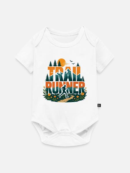 Trailrunner - Baby Premium Kurzarmbody - Weiß