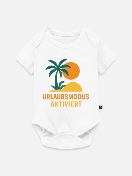 Urlaubsmodus Aktiviert Sonnenuntergang - Baby Premium Kurzarmbody - Weiß
