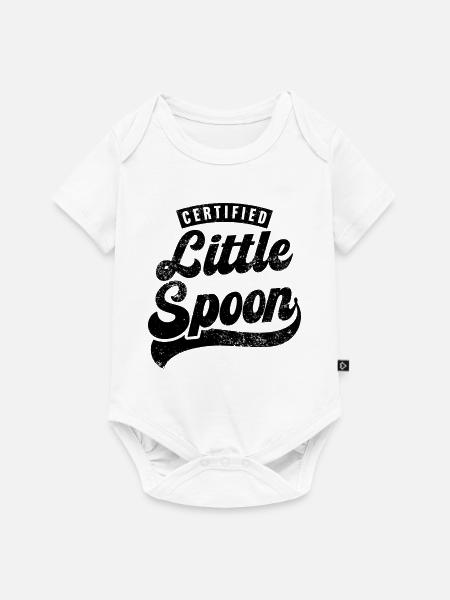 Zertifizierter kleiner Löffel - Baby Premium Kurzarmbody - Weiß