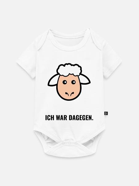 Kuscheliges Schäfchen Gesicht - Baby Premium Kurzarmbody - Weiß