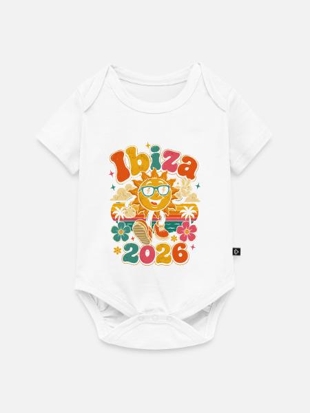 Sonnenheld 2026 Strand-Icon - Baby Premium Kurzarmbody - Weiß