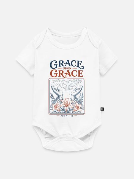 Gnade auf Gnade - Baby Premium Kurzarmbody - Weiß