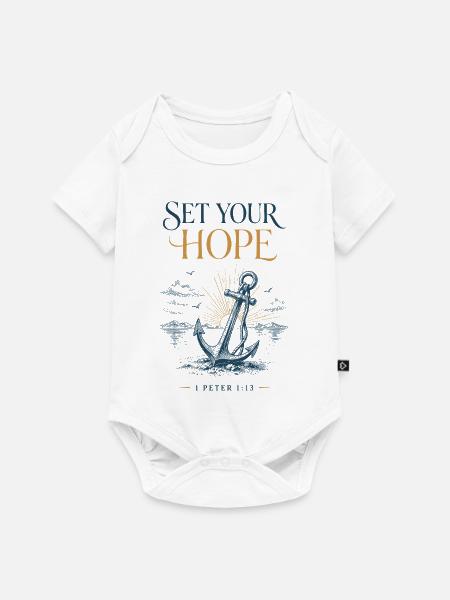 Setze deine Hoffnung - Baby Premium Kurzarmbody - Weiß
