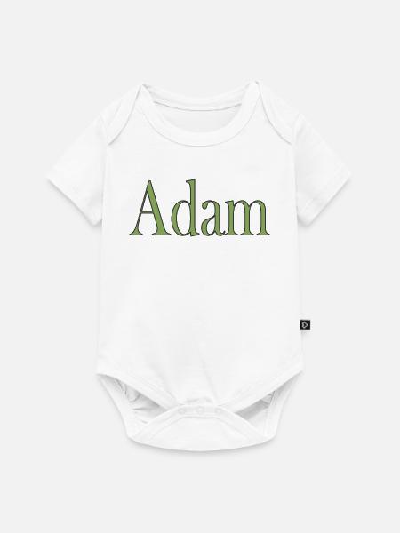 Adam - Baby Premium Kurzarmbody - Weiß