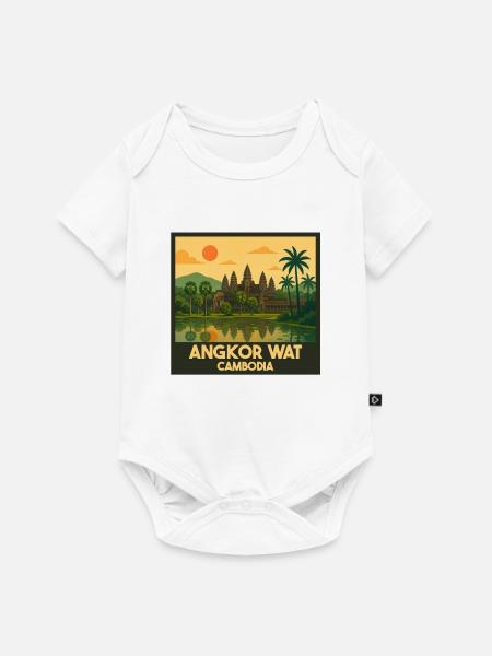 Cambodia Ankor Wat - Baby Premium Kurzarmbody - Weiß