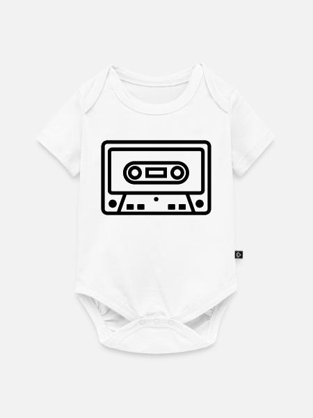 Kassette - Baby Premium Kurzarmbody - Weiß