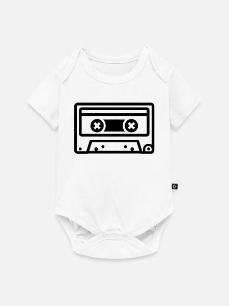 Kassette - Baby Premium Kurzarmbody - Weiß