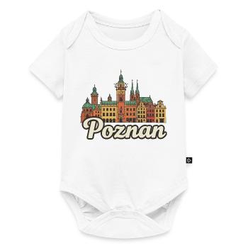 Poznan Poland Old Town Goats Retro Travel Badge - Baby Premium short-sleeve bodysuit - white - Front