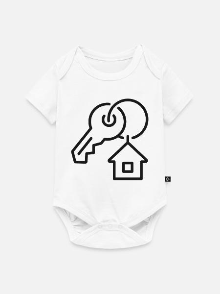 Home Key Emblem - Baby Premium Kurzarmbody - Weiß