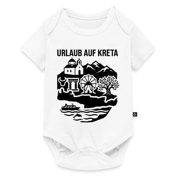 Kreta Griechenland Wahrzeichen Urlaub - Baby Premium Kurzarmbody - Weiß - Vorne