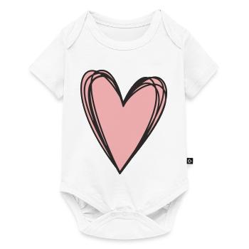 Cœur – Symbole d’amour et de connexion - Body à manches courtes Premium Bébé - blanc - Devant