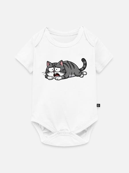 Lustige Katze Tigerkatze Katzenshirt Geschenk - Baby Premium Kurzarmbody - Weiß