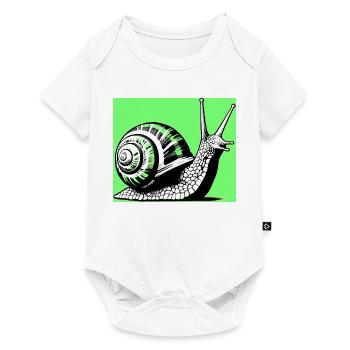 Escargot - Body à manches courtes Premium Bébé - blanc - Devant