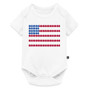 Patriotic Farmer Rooster Flock Poultry USA Pride C - Baby Premium Kurzarmbody - Weiß - Vorne
