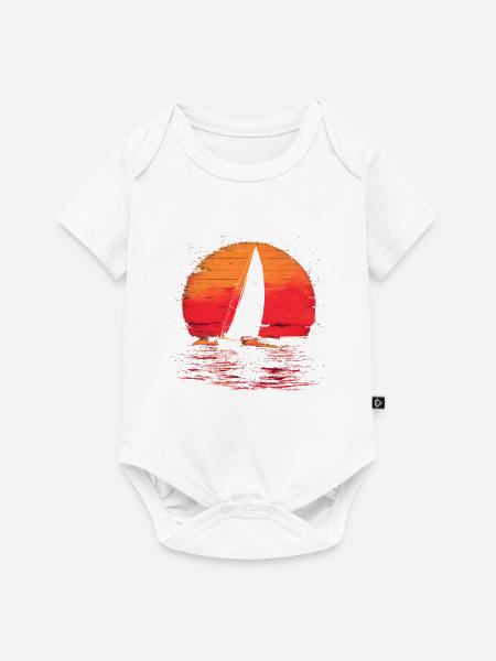 Segeln Steamwave - Baby Premium Kurzarmbody - Weiß