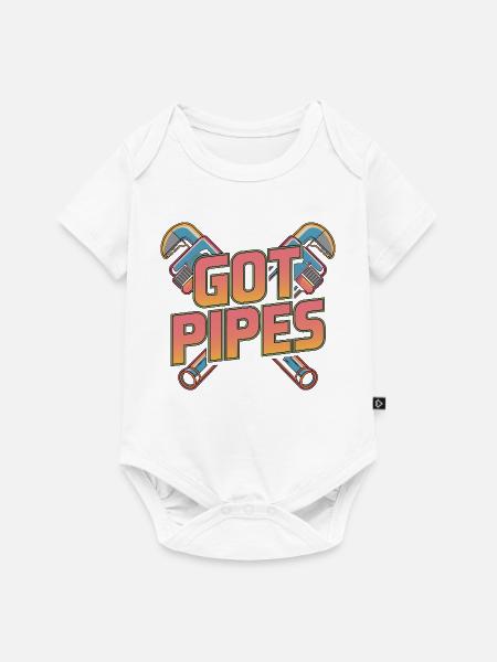 Master Plumber Got Pipes Journeyman Plumber - Baby Premium Kurzarmbody - Weiß