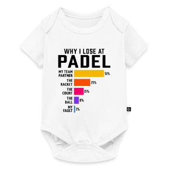 Padel Why I Lose at Padel - Baby Premium short-sleeve bodysuit - white - Front