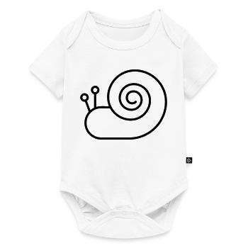 Kleine Schnecke - Symbol - Baby Premium Kurzarmbody - Weiß - Vorne