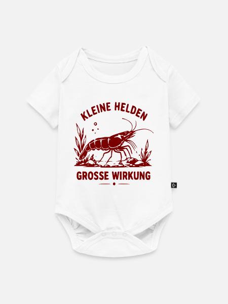 Kleine Helden Große Wirkung Krabbe - Baby Premium Kurzarmbody - Weiß