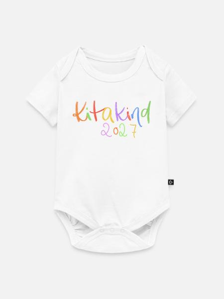 Kitakind 2027 - Baby Premium Kurzarmbody - Weiß