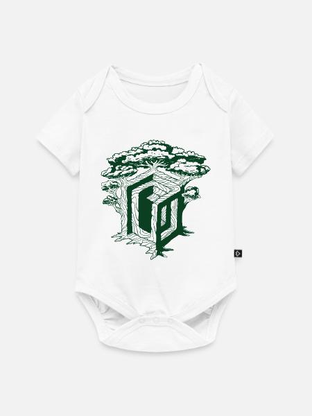 WÜRFELBAUM - Baby Premium Kurzarmbody - Weiß