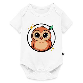 Hibou mignon - Body à manches courtes Premium Bébé - blanc - Devant