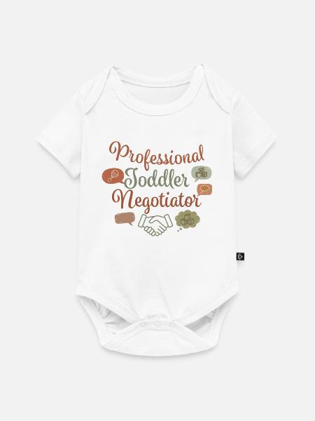 Professioneller Verhandlungsführer für Kleinkinder - Baby Premium Kurzarmbody - Weiß