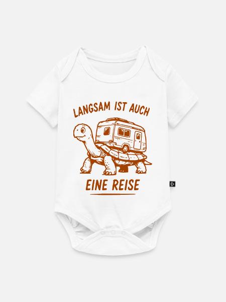 Langsam ist auch eine Reise - Baby Premium Kurzarmbody - Weiß