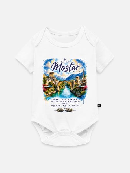 Mostar Summer - Baby Premium Kurzarmbody - Weiß
