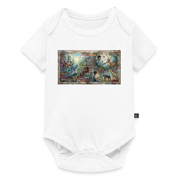 Zukunftsharmonie und Vielfalt - Baby Premium Kurzarmbody - Weiß - Vorne