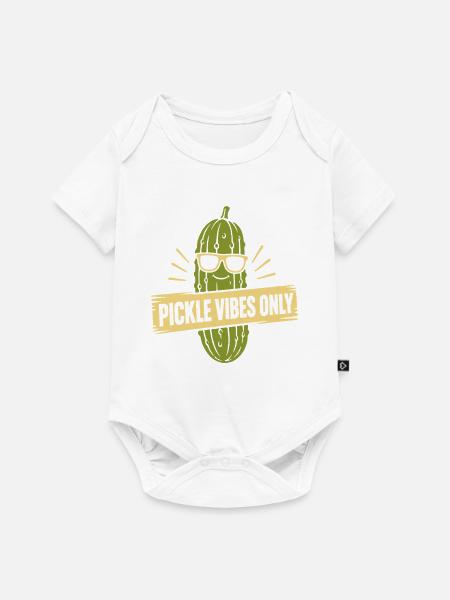 Nur Gurken-Vibes - Baby Premium Kurzarmbody - Weiß