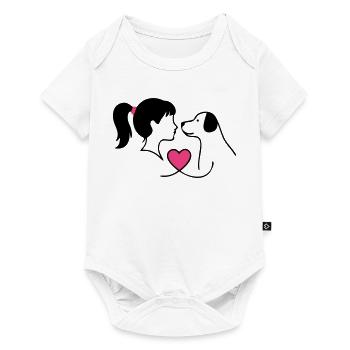 Maman Chien Fille Chien Chère Maîtresse - Body à manches courtes Premium Bébé - blanc - Devant