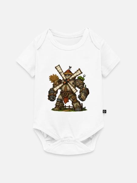 Windmühlen Golem Kraft - Baby Premium Kurzarmbody - Weiß
