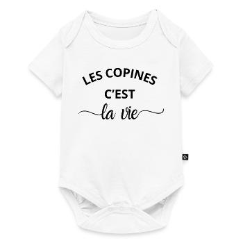 Les copines c’est la vie - Body à manches courtes Premium Bébé - blanc - Devant