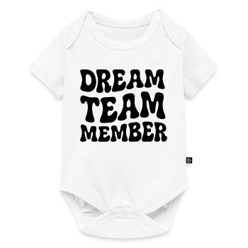 Membre de la Dream Team Logo groovy des années 70 - Body à manches courtes Premium Bébé - blanc - Devant
