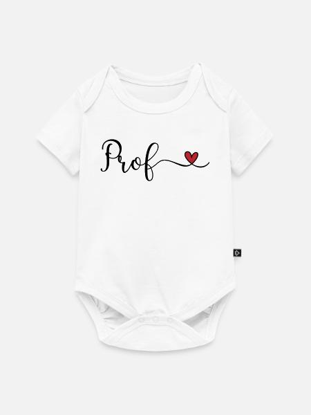 Prof Herz Typographie Geschenk - Baby Premium Kurzarmbody - Weiß