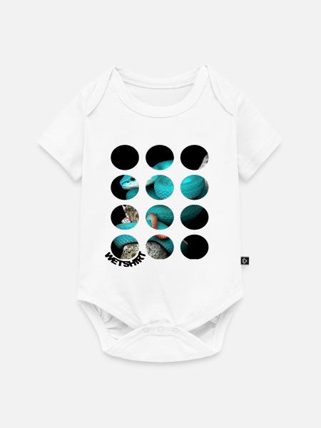 T-Shirt-Design mit serpentoptischem Effekt - Baby Premium Kurzarmbody - Weiß