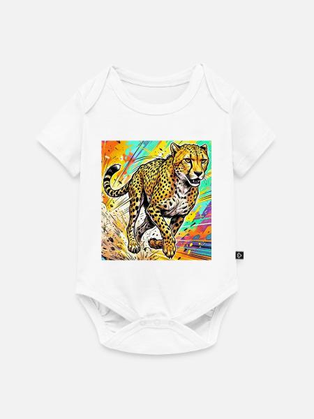 Gepard - Baby Premium Kurzarmbody - Weiß