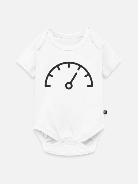 Tachometer, Anzeigerad, Symbol, Leistungsmesser Vect - Baby Premium Kurzarmbody - Weiß