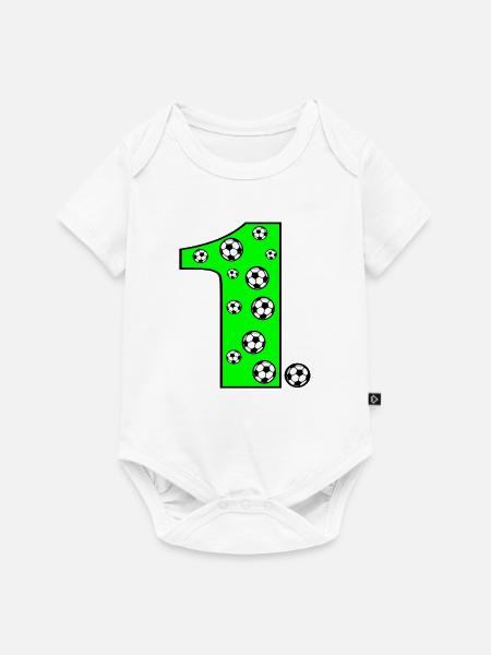 Nummer Eins – Fußball - Baby Premium Kurzarmbody - Weiß