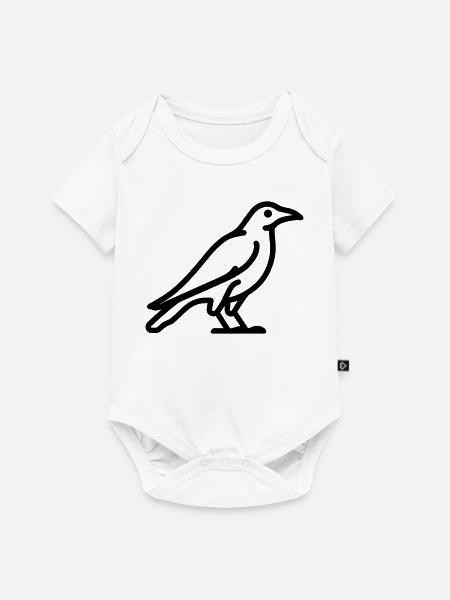 Krähe - Baby Premium Kurzarmbody - Weiß