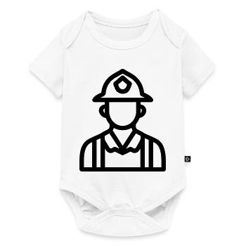 Feuerwehrmann - Baby Premium Kurzarmbody - Weiß - Vorne