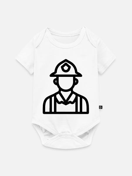 Feuerwehrmann - Baby Premium Kurzarmbody - Weiß