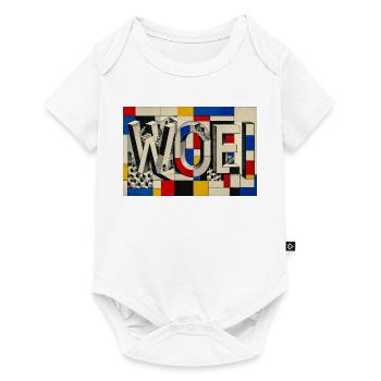Art géométrique mondrien - Body à manches courtes Premium Bébé - blanc - Devant